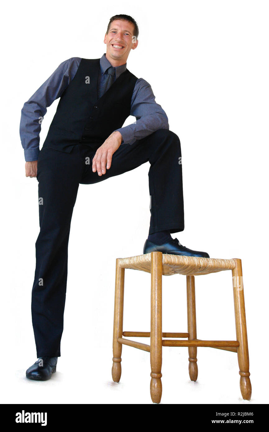 L'uomo 30plus in posa sloppy Foto Stock