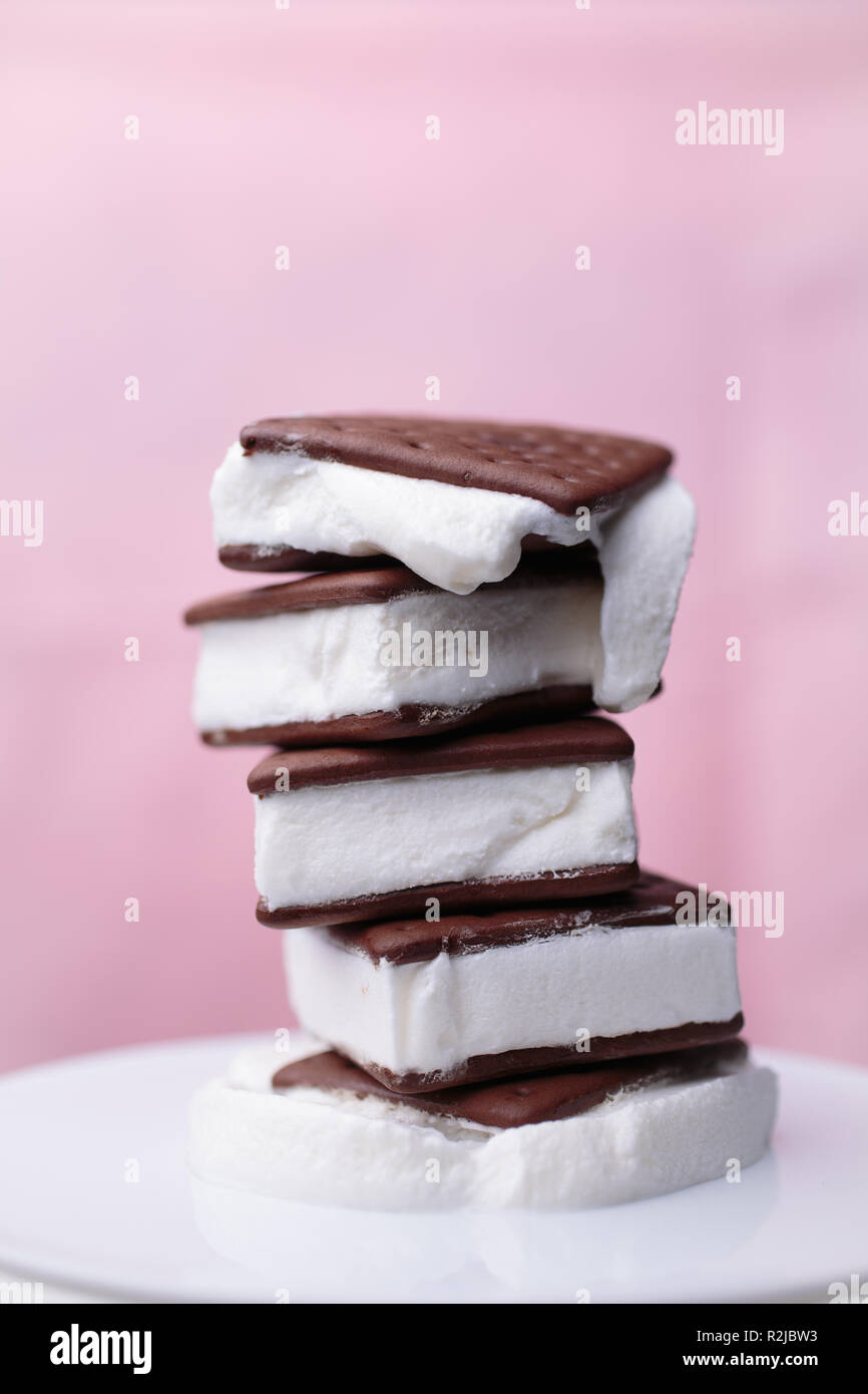 Ice Cream Sandwich di fusione. Foto Stock