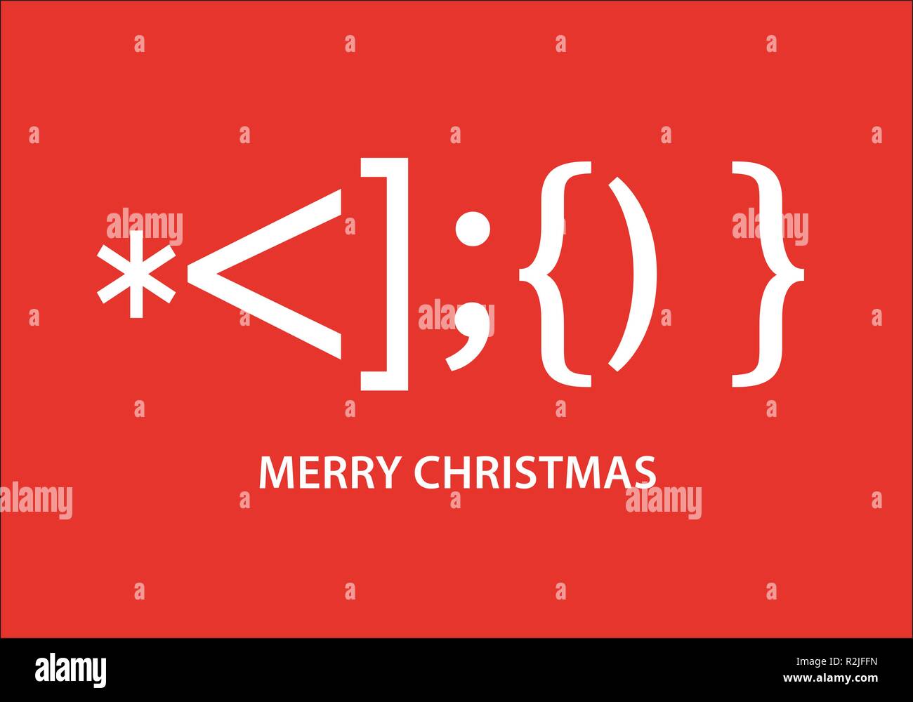 Santa Claus smiley, tipografiche scheda di Natale, vector graphic design Illustrazione Vettoriale