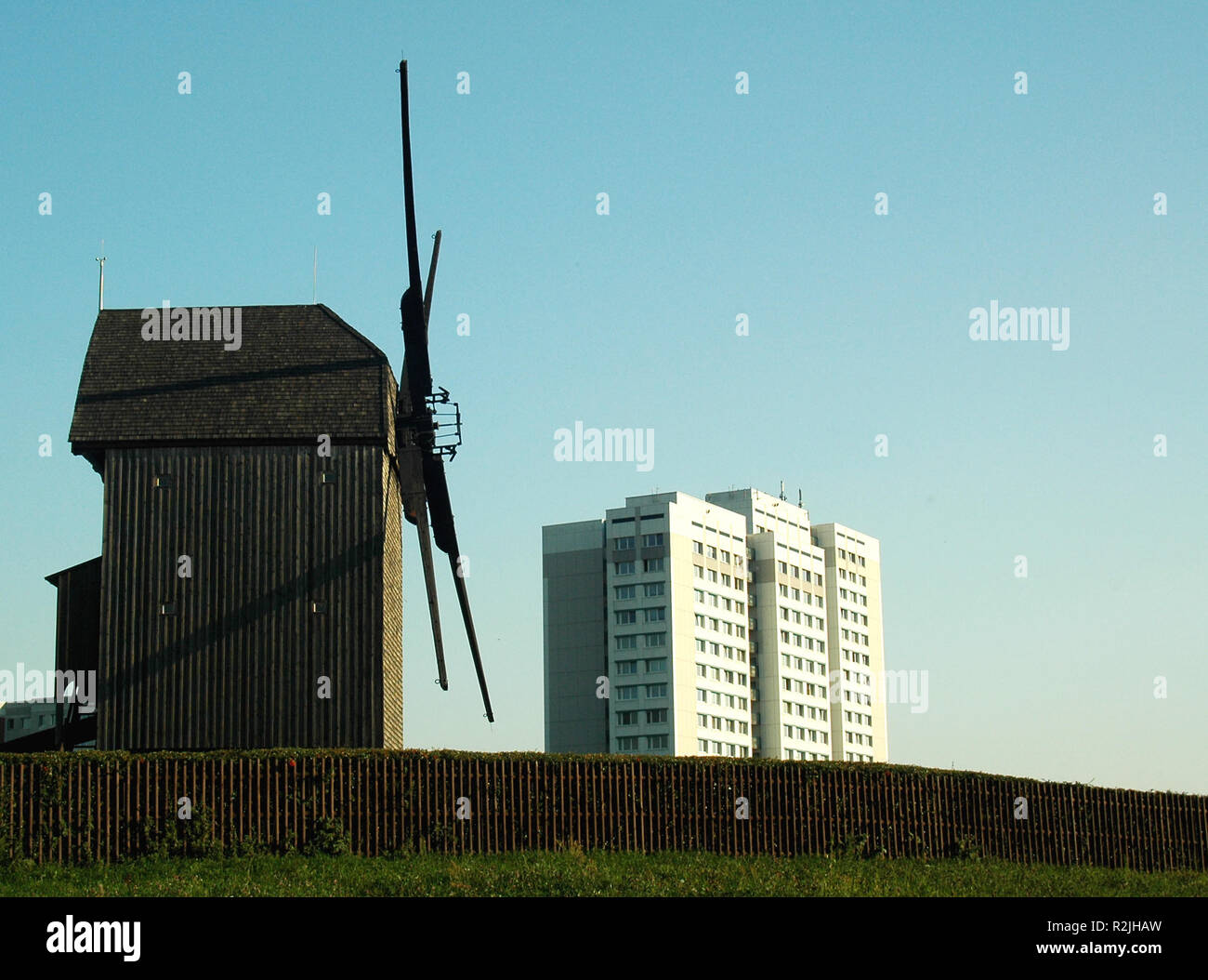Mulino a vento in berlin-Marzahn Foto Stock