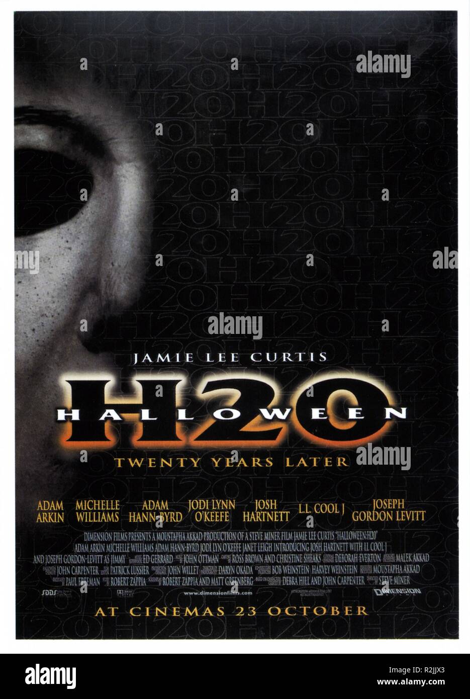Halloween H20 : 20 anni più tardi l'Anno : 1998 USA Direttore : Steve Miner Jamie Lee Curtis Poster (USA) Foto Stock