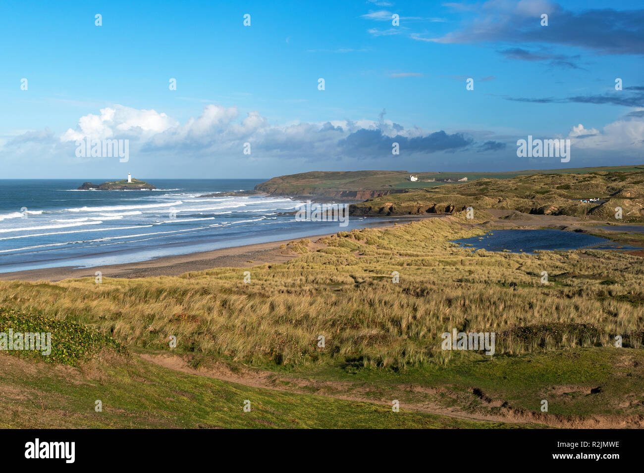 St.gothian sands riserva naturale vicino a godrevy in Cornovaglia, Inghilterra, Regno Unito. Foto Stock