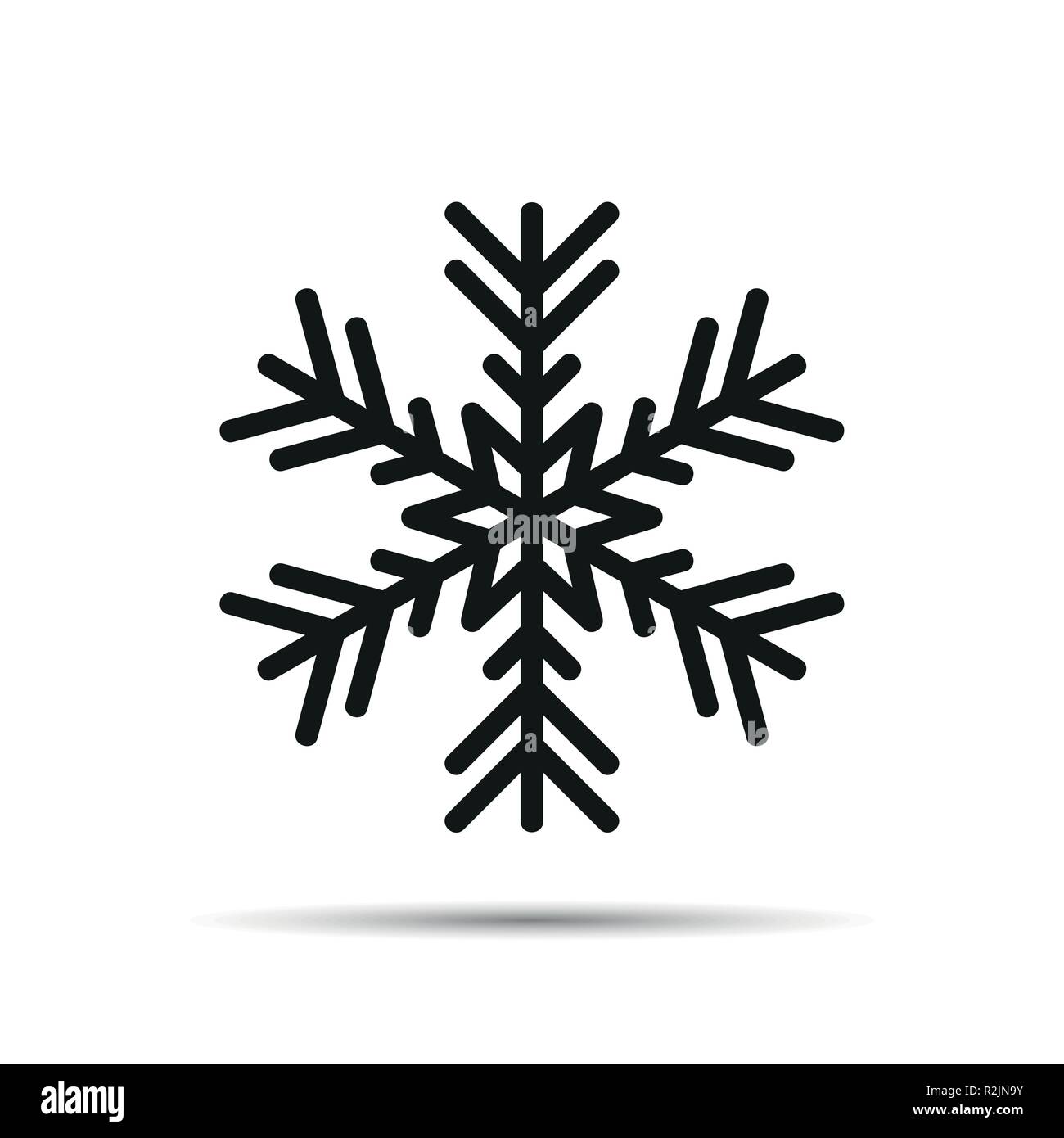 L'icona del fiocco di neve isolati su sfondo bianco illustrazione vettoriale EPS10 Illustrazione Vettoriale
