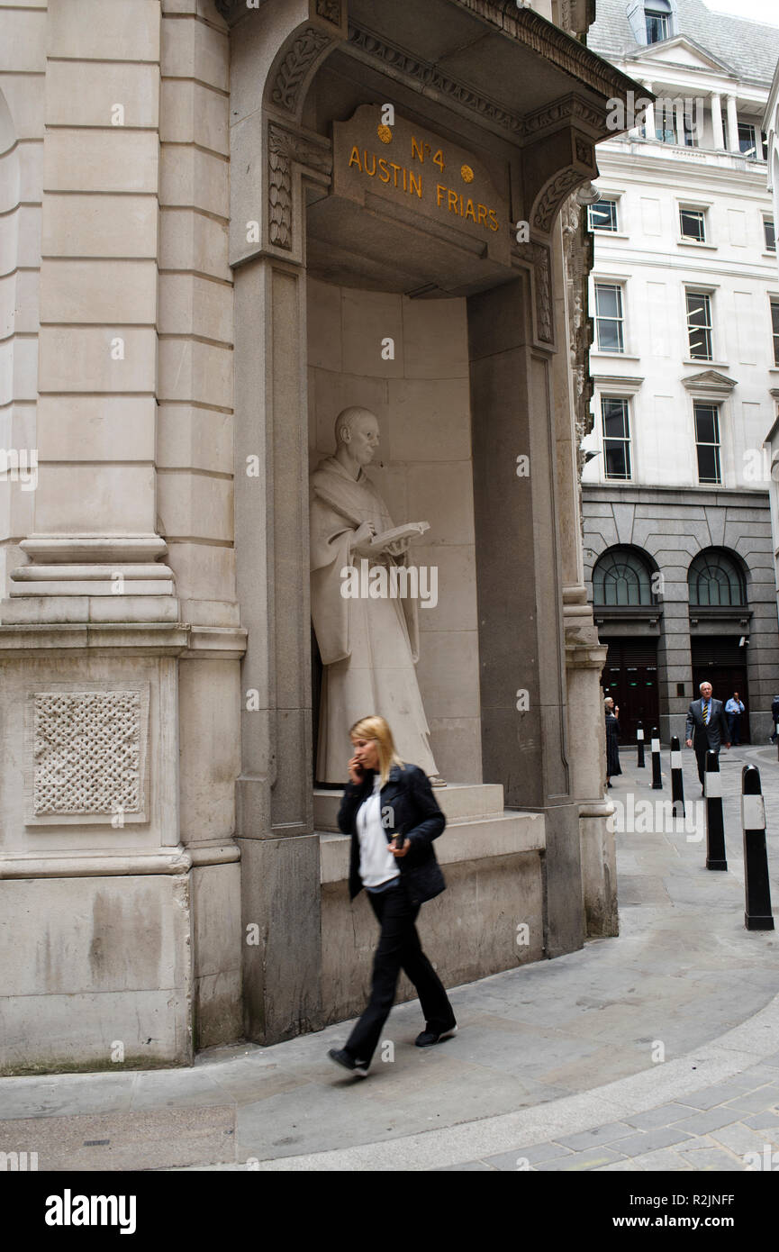 Città di Londra. Frati agostiniani, che prende il nome da un convento agostiniano che si trovava nelle vicinanze Foto Stock