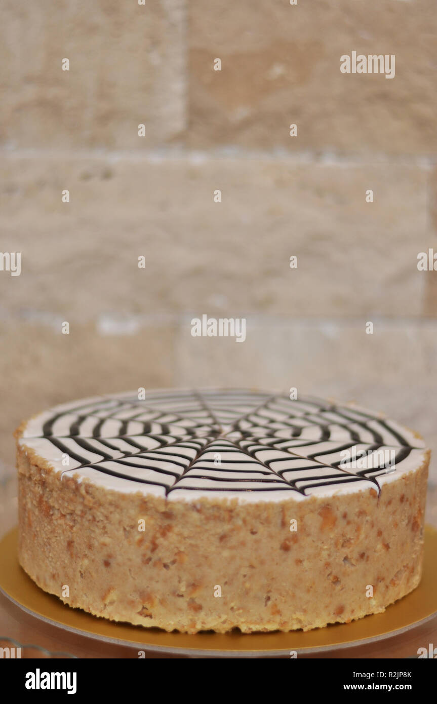 Il cioccolato bianco torta di mosaico Foto Stock