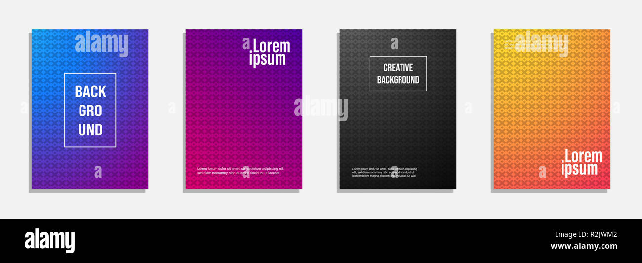 Minimal design di copertura. Set di disegno geometrico sfondo Foto Stock