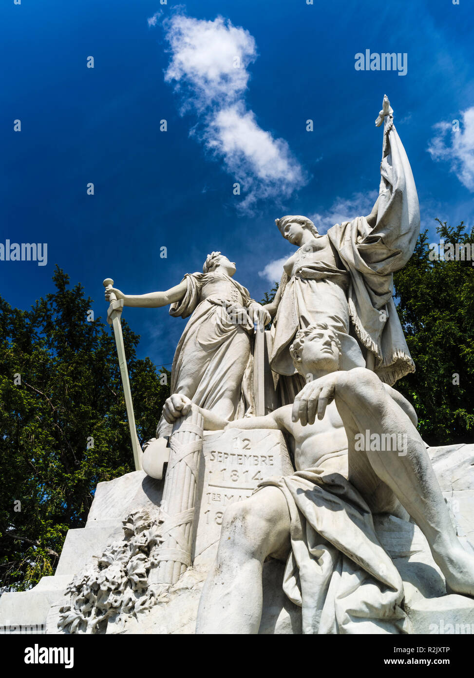 Un monumento della Repubblica di Neuchâtel Foto Stock