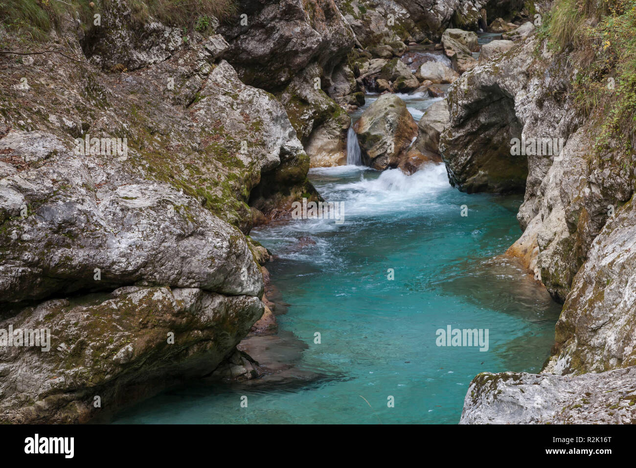 Tolmin gorge in Slovenia Foto Stock