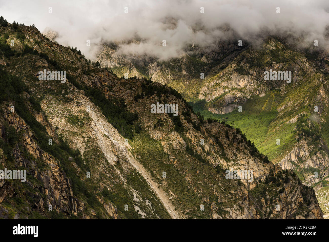 Yarlung Tsangpo canyon Foto Stock