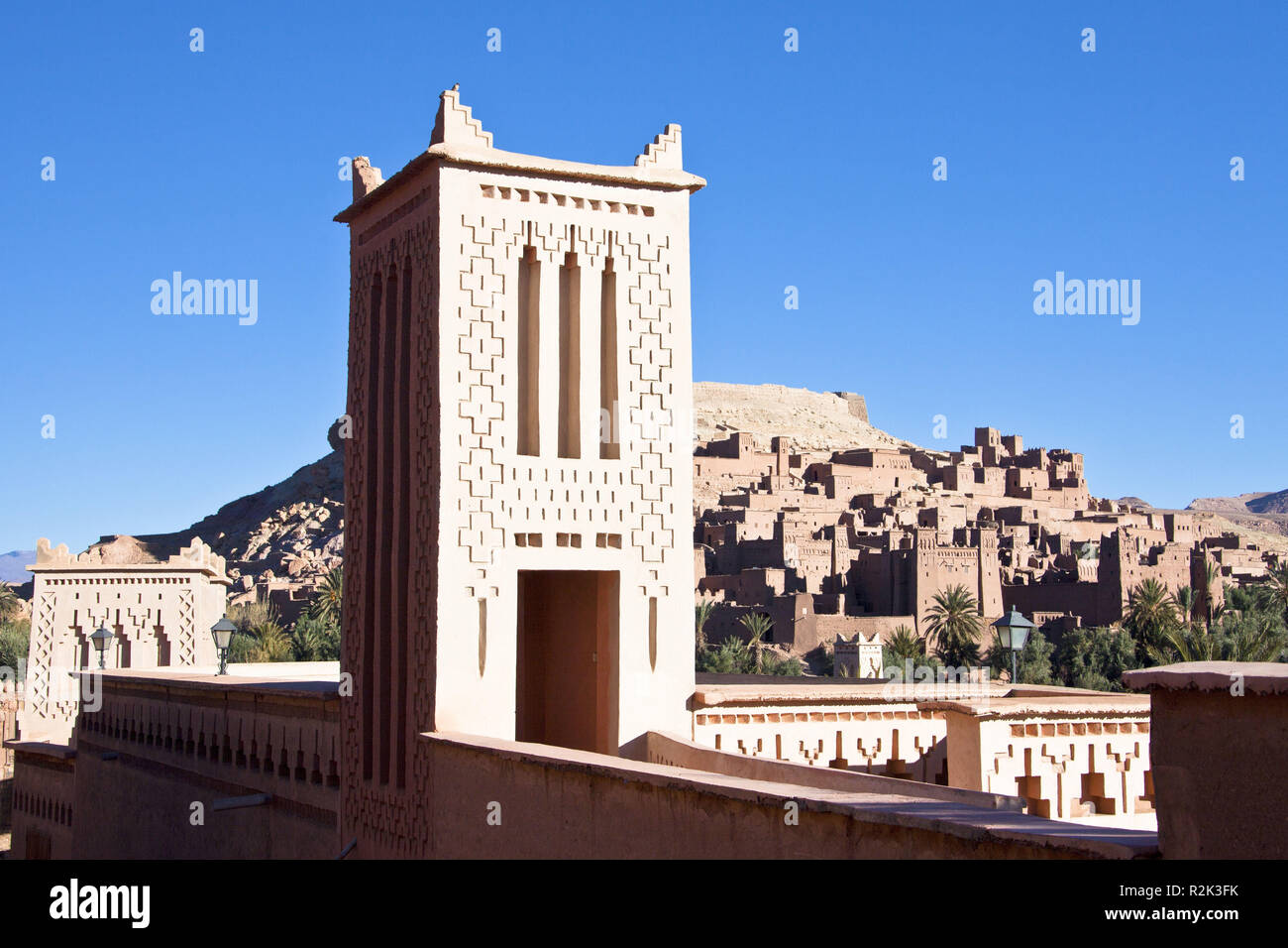 Il Marocco, Sud Marocco, montagne Atlas, Ait Ben Haddou Kasbah, Foto Stock