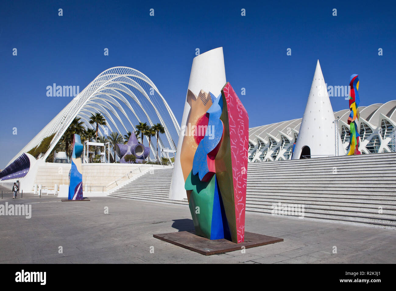 Spagna, Valencia, Ciudad de las Artes y de las Ciencias, Città delle Arti e delle Scienze, Foto Stock