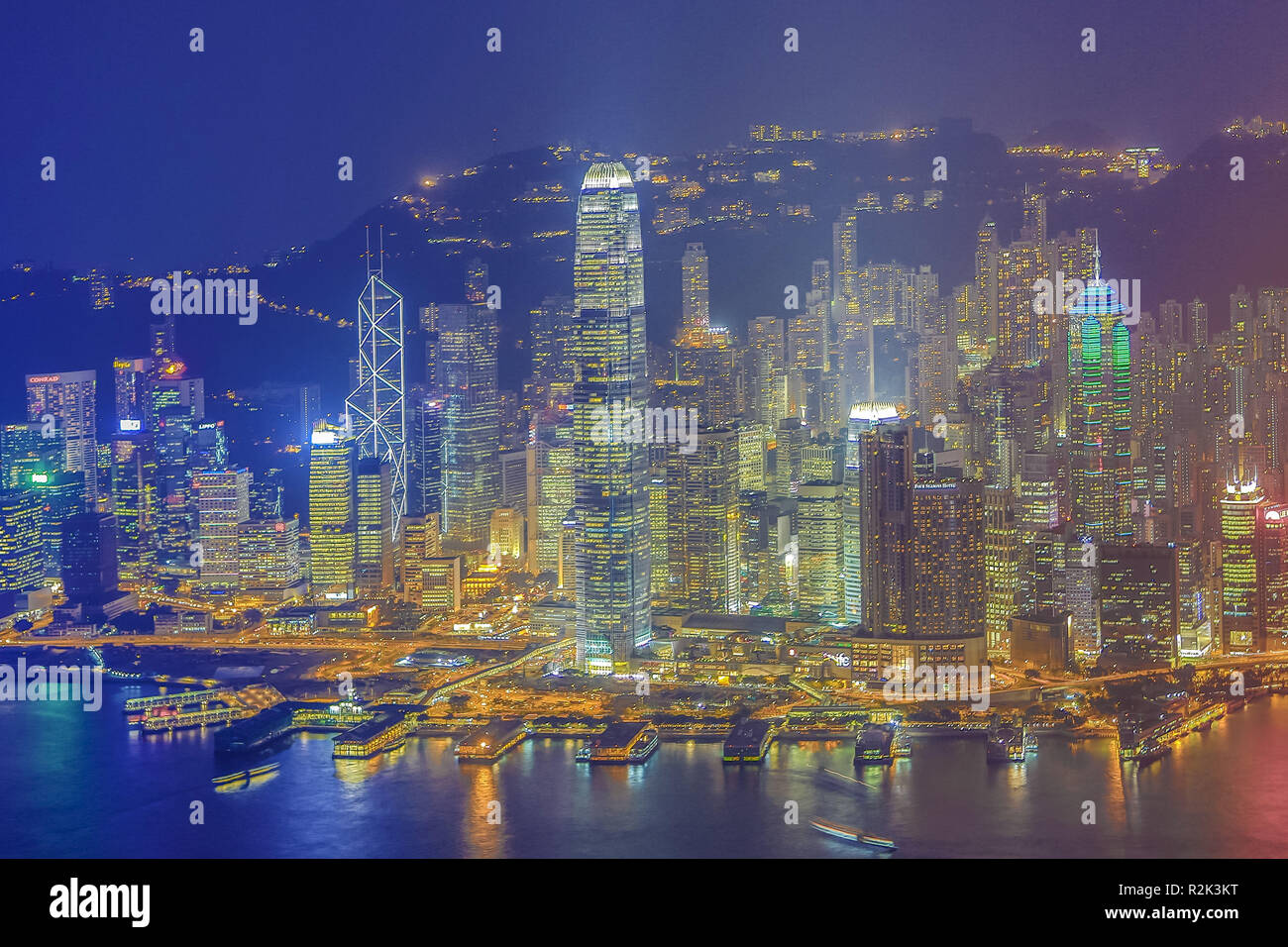 Vista su Hong Kong, Foto Stock