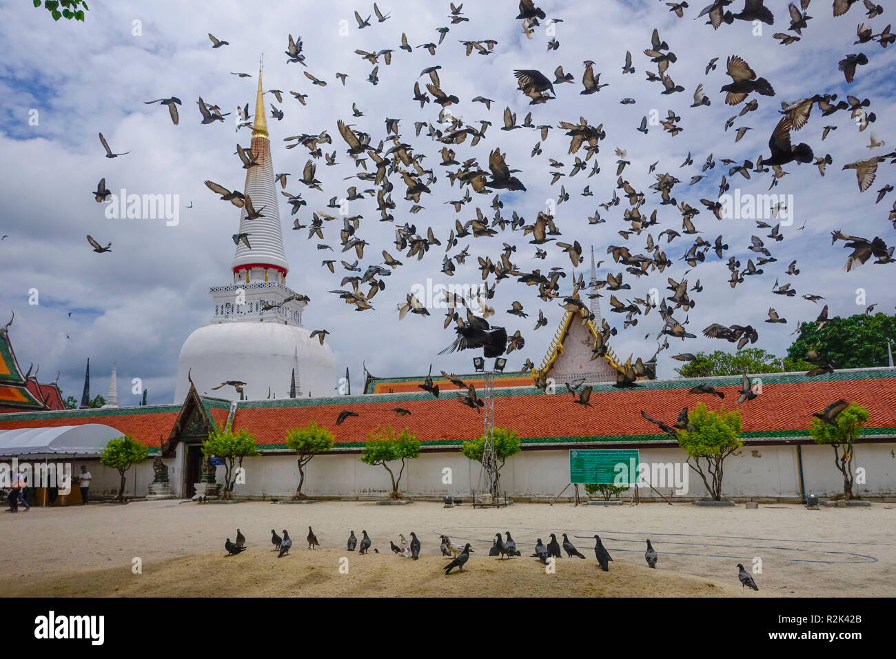 Il Wat Phra Mahathat, Thailandia Foto Stock