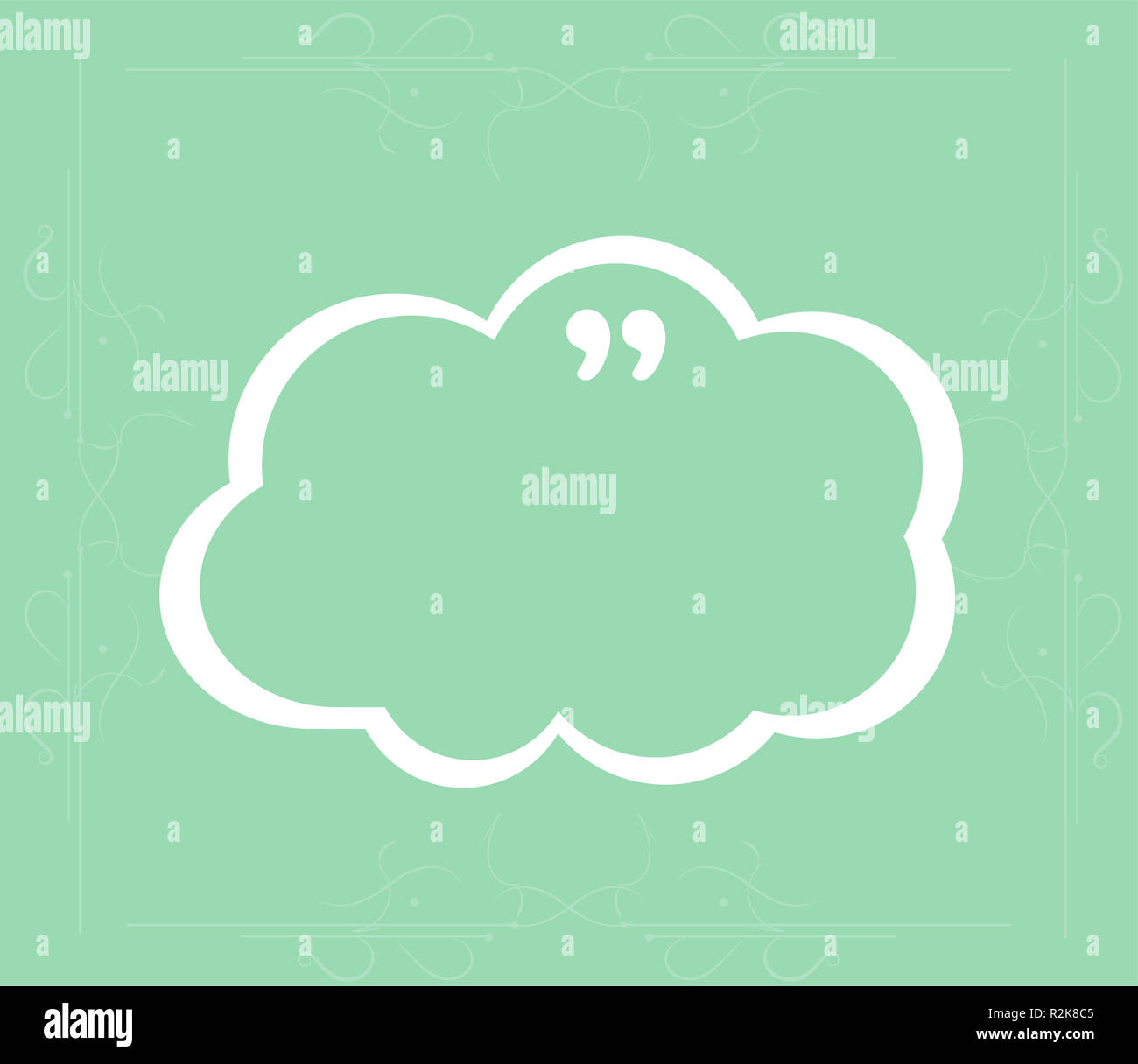 Abstract background. Virgolette discorso bolla. Preventivo icona segno. Foto Stock