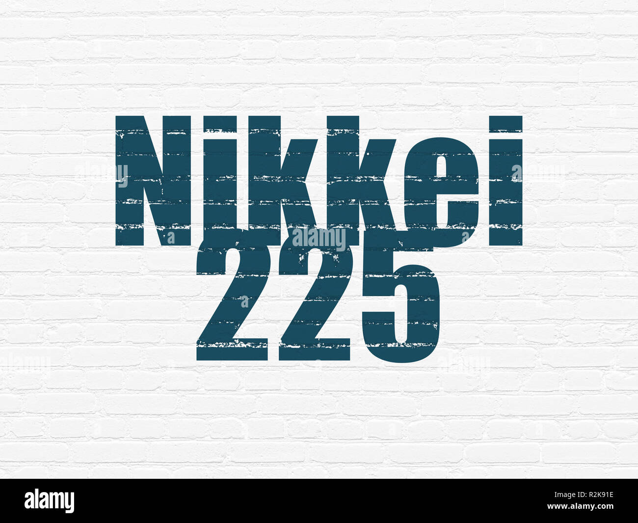 Il mercato azionario indici concetto: Nikkei 225 su sfondo a parete Foto Stock