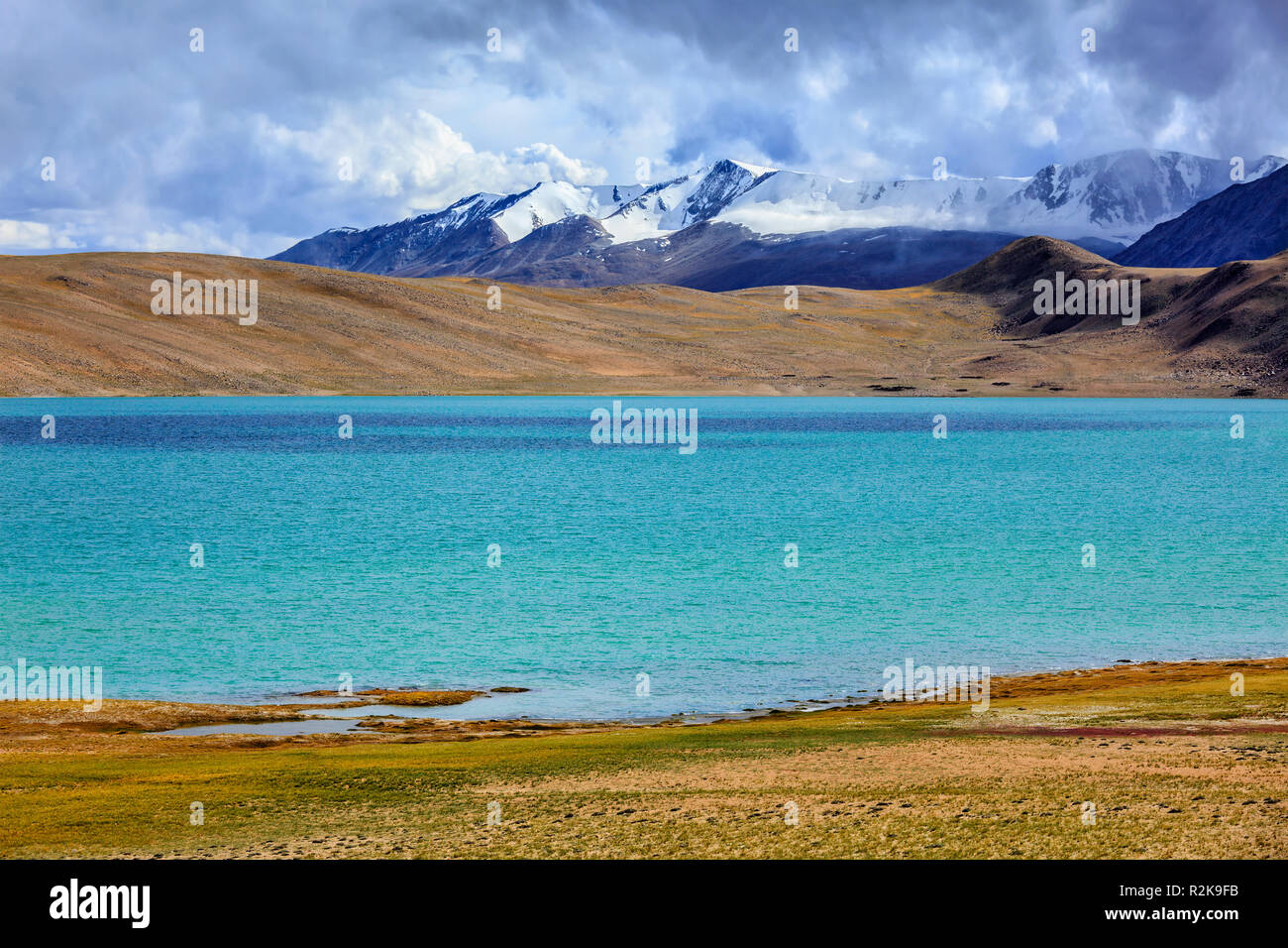 Lago himalayano Kyagar Tso. Ladakh Ladakh Foto Stock