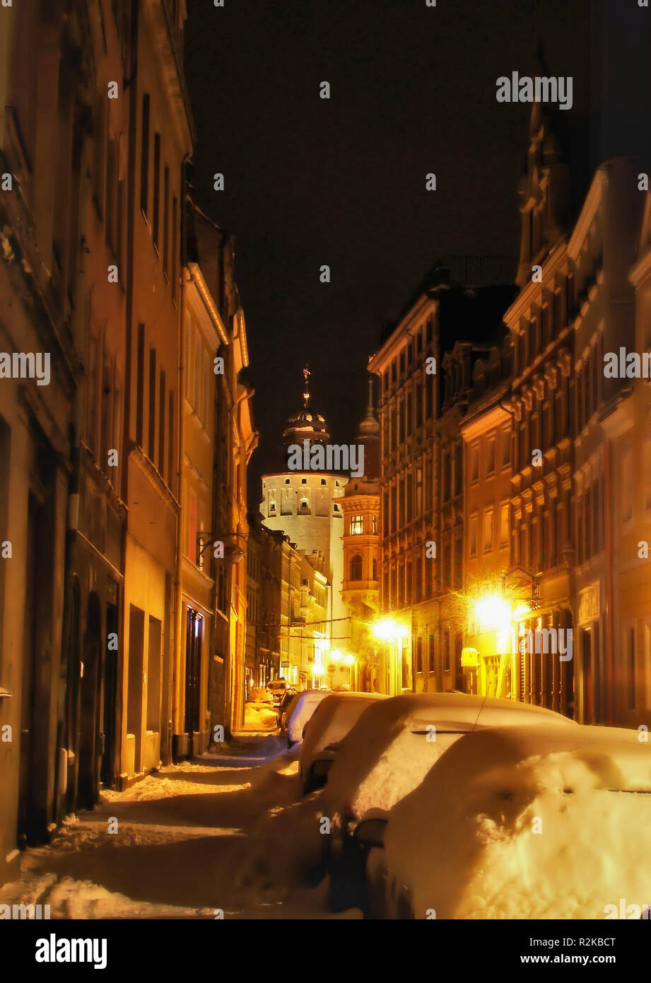 Steinstraße görlitz - dicker turm Foto Stock