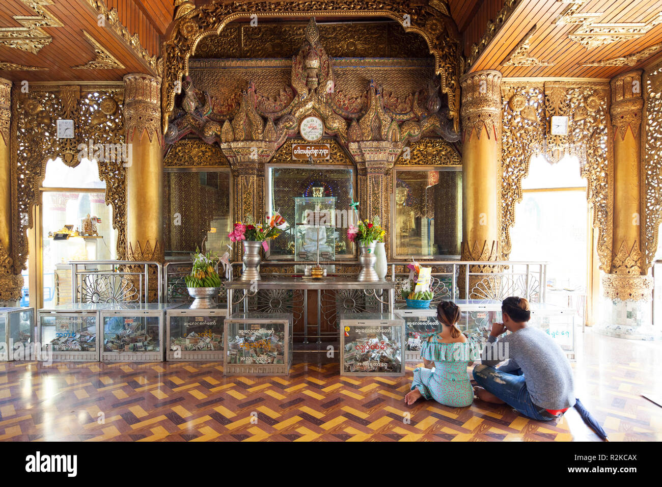 Sule Pagoda, Yangon, Myanmar, Asia Foto Stock