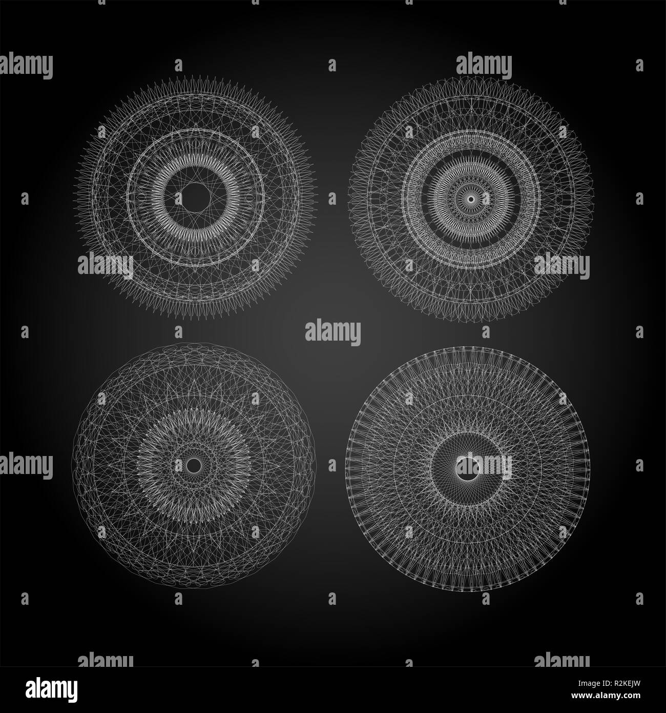 Arabescato stamp set, elementi per il certificato e il design di valuta Foto Stock