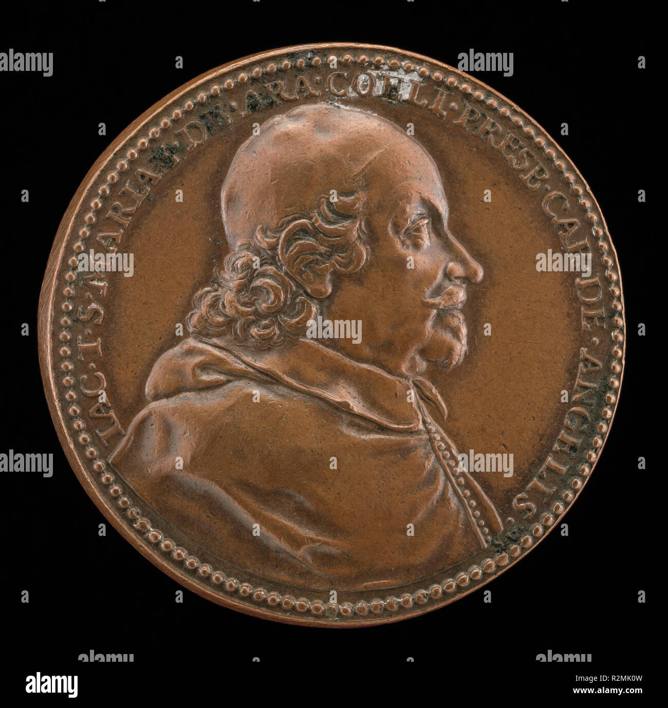 Il Cardinale Giacomo De Angelis, 1651-1695 [complementare]. Data: 1701. Dimensioni: complessivo: 4 cm (1 9/16 in.) Peso lordo: 32,81 gr. Medium: bronzo. Museo: National Gallery of Art di Washington DC. Autore: attribuita a Ferdinando de Saint-Urbain. Foto Stock