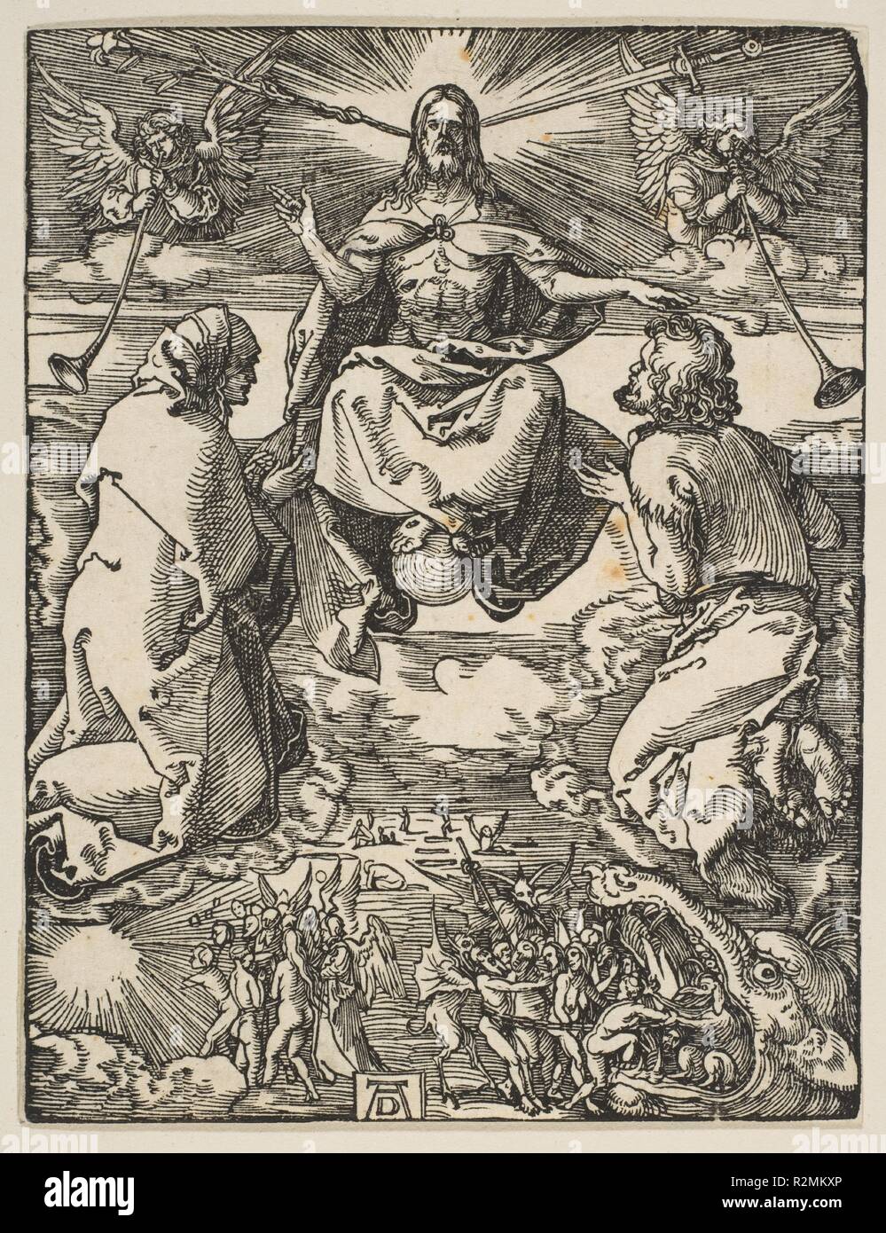 L'ultima sentenza, dal piccolo passione. Artista: Albrecht Dürer (Tedesco, 1471-1528 Norimberga Norimberga). Dimensioni: foglio: 5 x 3 13/16 in. (12,7 x 9,7 cm). Data: ca. 1510. Museo: Metropolitan Museum of Art di New York, Stati Uniti d'America. Foto Stock