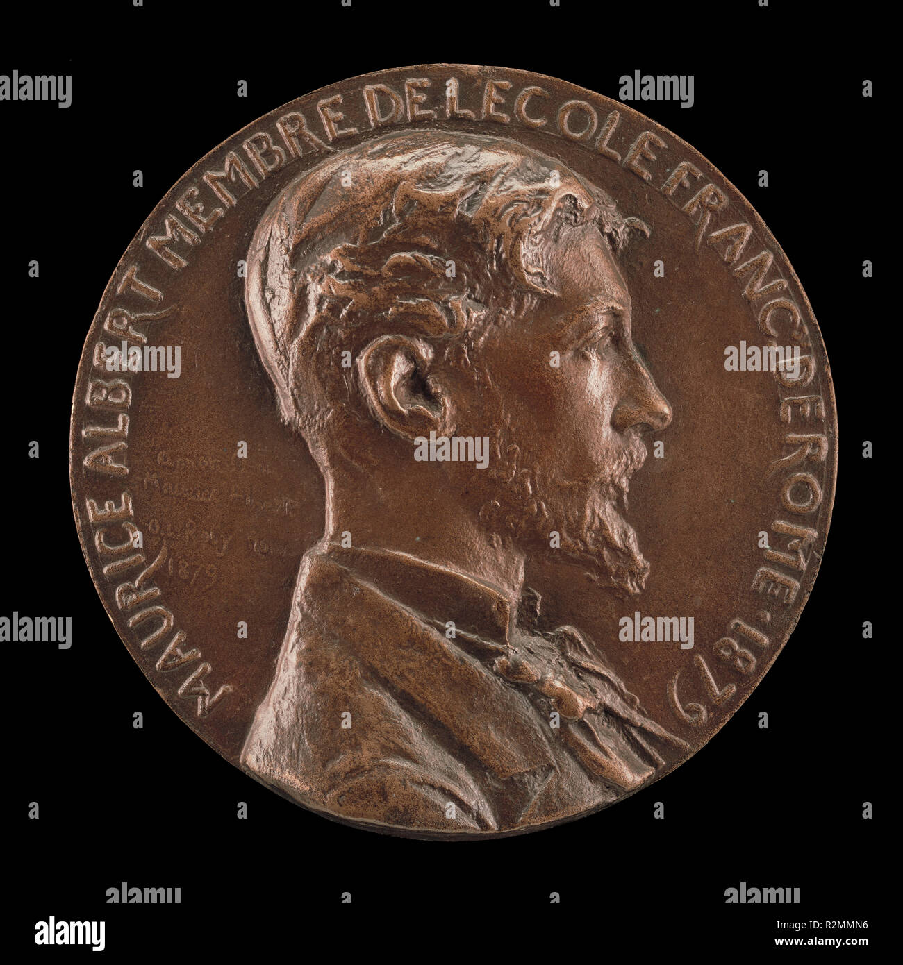 Maurice Albert, 1854-1907. Data: 1879. Dimensioni: complessiva (diametro): 12,1 cm (4 3/4 in.). Medium: bronzo. Museo: National Gallery of Art di Washington DC. Autore: Louis-Oscar Roty. Foto Stock