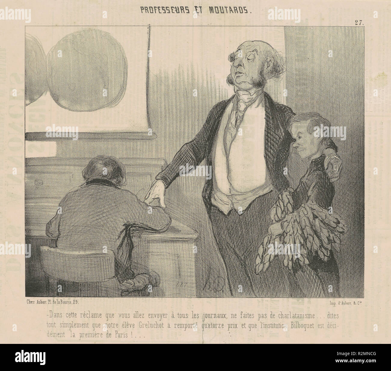 Dans cette réclame que vous allez envoyer ... Datazione: XIX secolo. Medium: litografia. Museo: National Gallery of Art di Washington DC. Autore: Honoré Daumier. Foto Stock