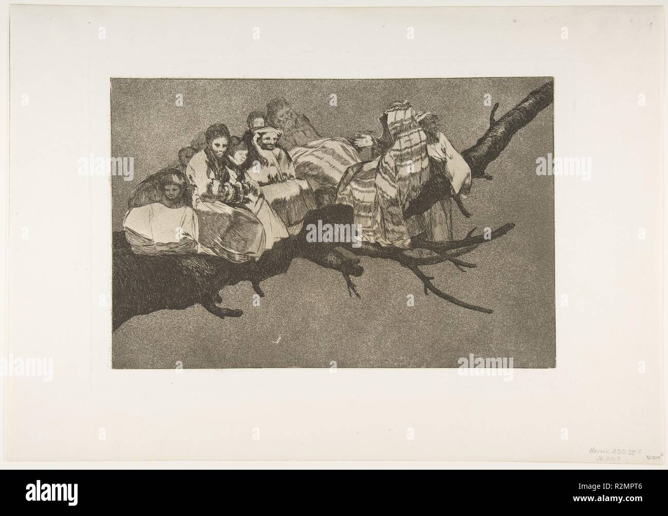 La piastra 3 dalla 'Disparates': ridicolo follia. Artista: Goya (Francisco de Goya y Lucientes) (Spagnolo, 1746-1828 Fuendetodos Bordeaux). Dimensioni: Piastra: 9 7/16 × 13 3/4 in. (24 × 35 cm) foglio: 13 a. × 18 11/16 in. (33 × 47,5 cm). Serie/Portfolio: Los Disparates (Los Proverbios). Data: ca. 1816-23 (pubblicata nel 1864). Da postumo prima edizione pubblicata dall Academia de San Fernando a Madrid nel 1864 sotto il titolo "Los Proverbios'. Museo: Metropolitan Museum of Art di New York, Stati Uniti d'America. Foto Stock