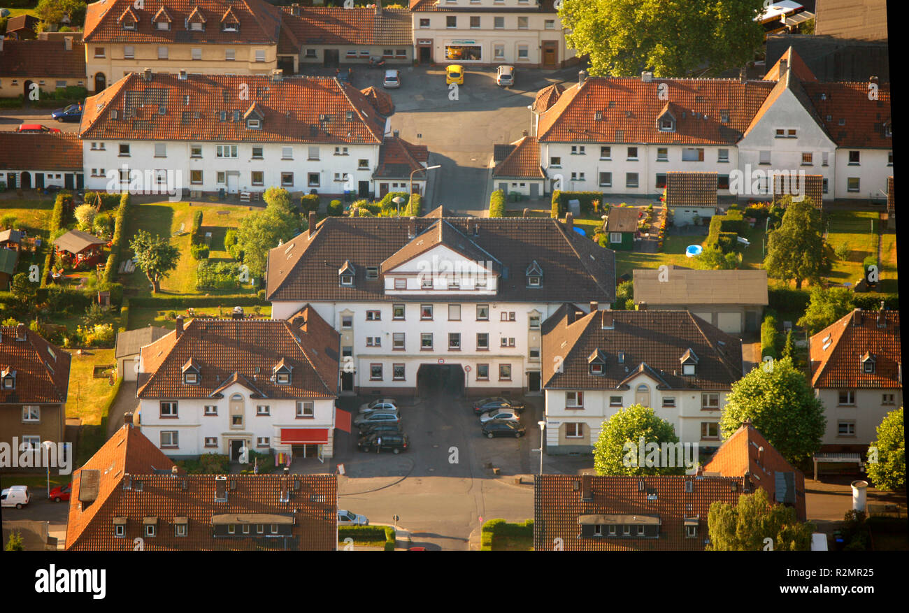 Vista aerea, Schwerte, la zona della Ruhr, Renania settentrionale-Vestfalia, Germania, Europa Foto Stock
