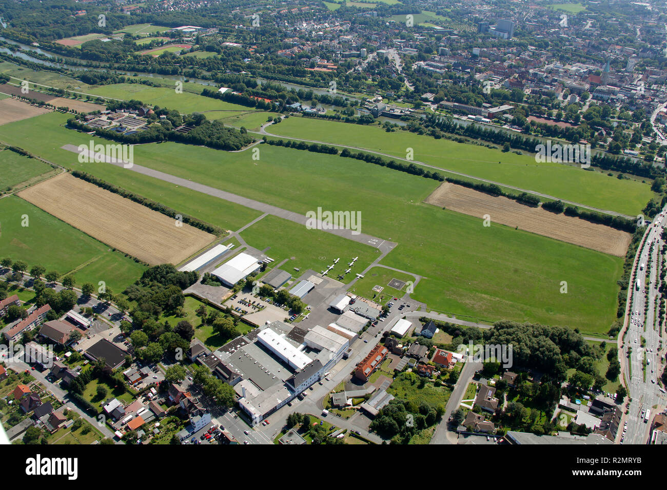 Vista aerea, Hamm, la zona della Ruhr, Renania settentrionale-Vestfalia, Germania, Europa Foto Stock