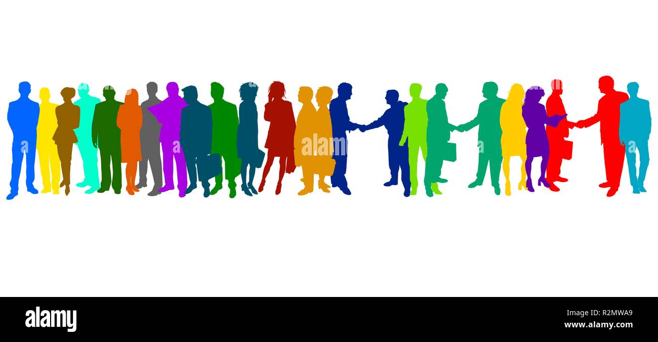 La gente di affari - colore Foto Stock