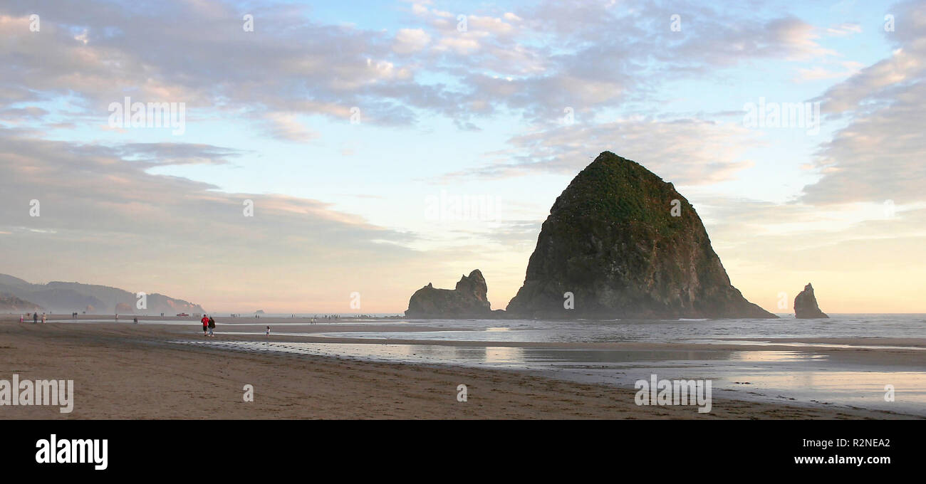 Haystack Rock,Oregon Coast Foto Stock