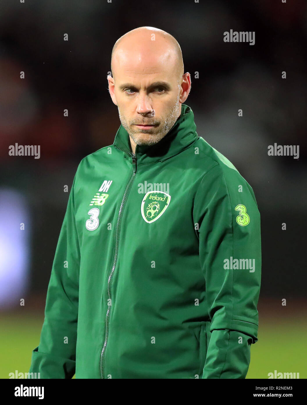 Dan Horan, allenatore di forza e condizionamento della Repubblica d'Irlanda durante la partita della UEFA Nations League, il gruppo B4 al Ceres Park di Aarhus. PREMERE ASSOCIAZIONE foto. Data foto: Lunedì 19 novembre 2018. Vedi la storia della Pennsylvania Soccer Danimarca. Il credito fotografico deve essere: Simon Cooper/filo PA. RESTRIZIONI: Solo per uso editoriale. Nessun uso commerciale. Foto Stock