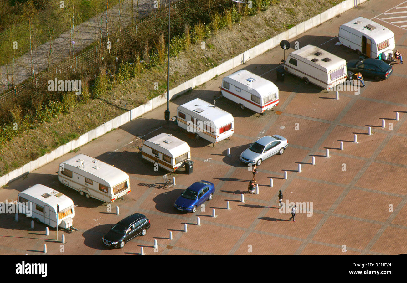 Kirmesplatz con la strada di Essen-walkers' patch, prostituzione, prostitute, punter, Essen, la zona della Ruhr, Renania settentrionale-Vestfalia, Germania, Europa Foto Stock