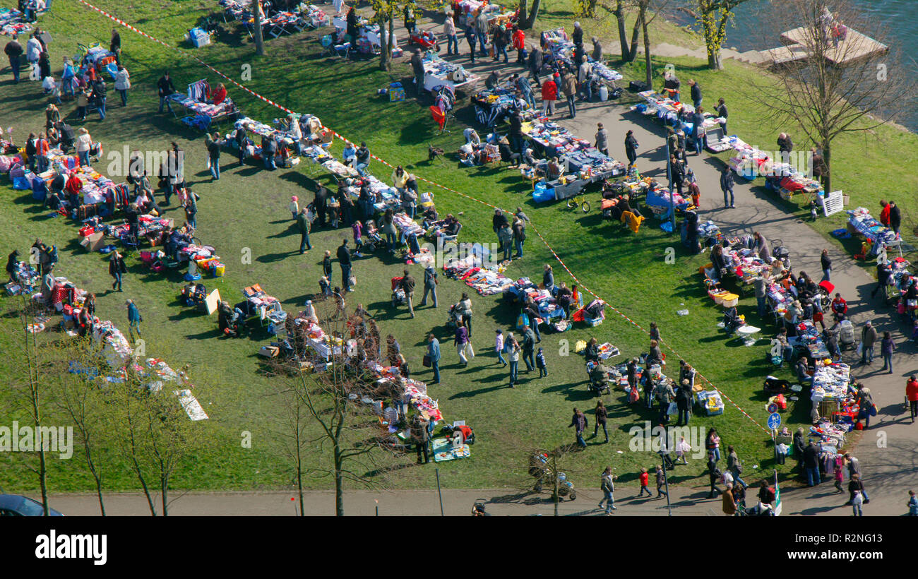 Mercato delle pulci a Kemnade serbatoio, Blumenau 6, Bochum, la zona della Ruhr, Renania settentrionale-Vestfalia, Germania, Europa Foto Stock