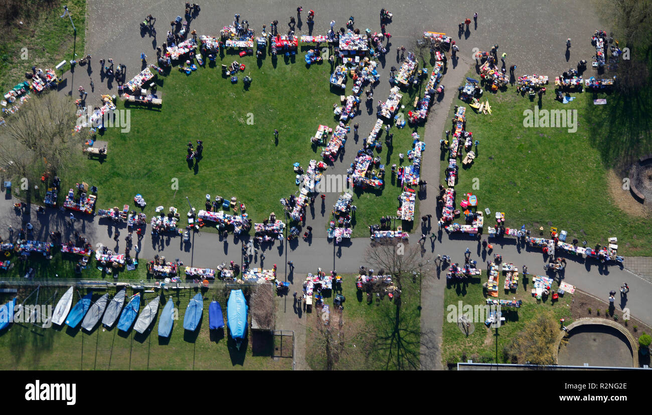 Mercato delle pulci a Kemnade serbatoio, Blumenau 6, Bochum, la zona della Ruhr, Renania settentrionale-Vestfalia, Germania, Europa Foto Stock