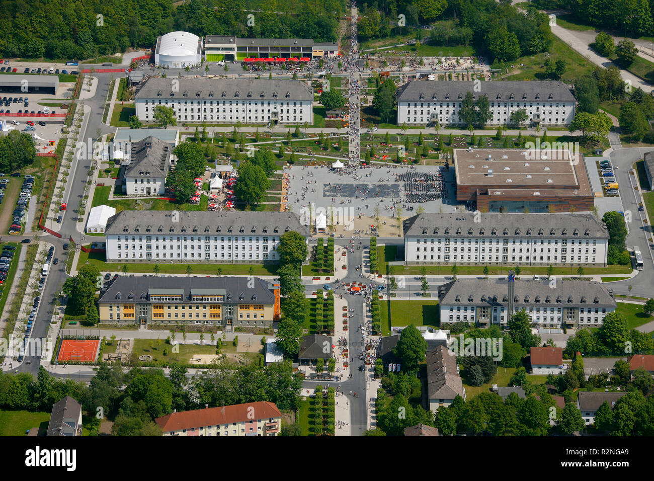 Landesgartenschau Hemer, record di presenze nella domenica di Pentecoste, Giardino Festival, conversione, ex area militare, CON SEDE IN HEMER, Sauerland, Renania settentrionale-Vestfalia, Germania, Europa Foto Stock