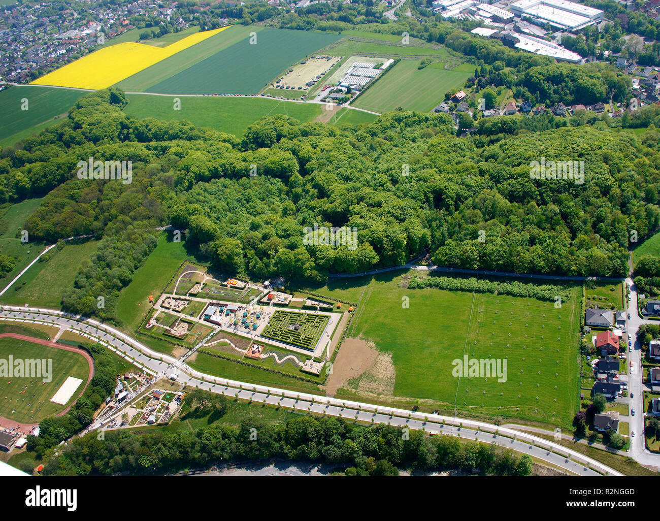 Landesgartenschau Hemer, record di presenze nella domenica di Pentecoste, Giardino Festival, conversione, ex area militare, CON SEDE IN HEMER, Sauerland, Renania settentrionale-Vestfalia, Germania, Europa Foto Stock