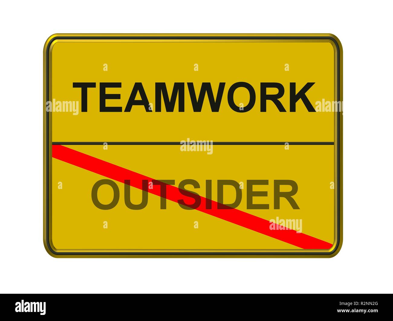 Lavoro di squadra - outsider Foto Stock