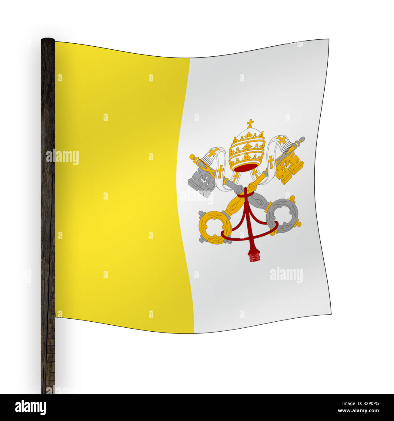 Bandiera del Vaticano Foto Stock