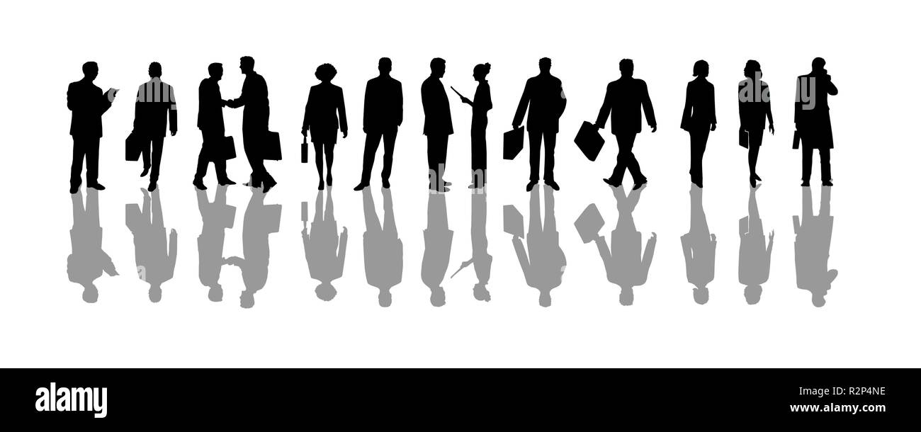 Silhouette di business Foto Stock