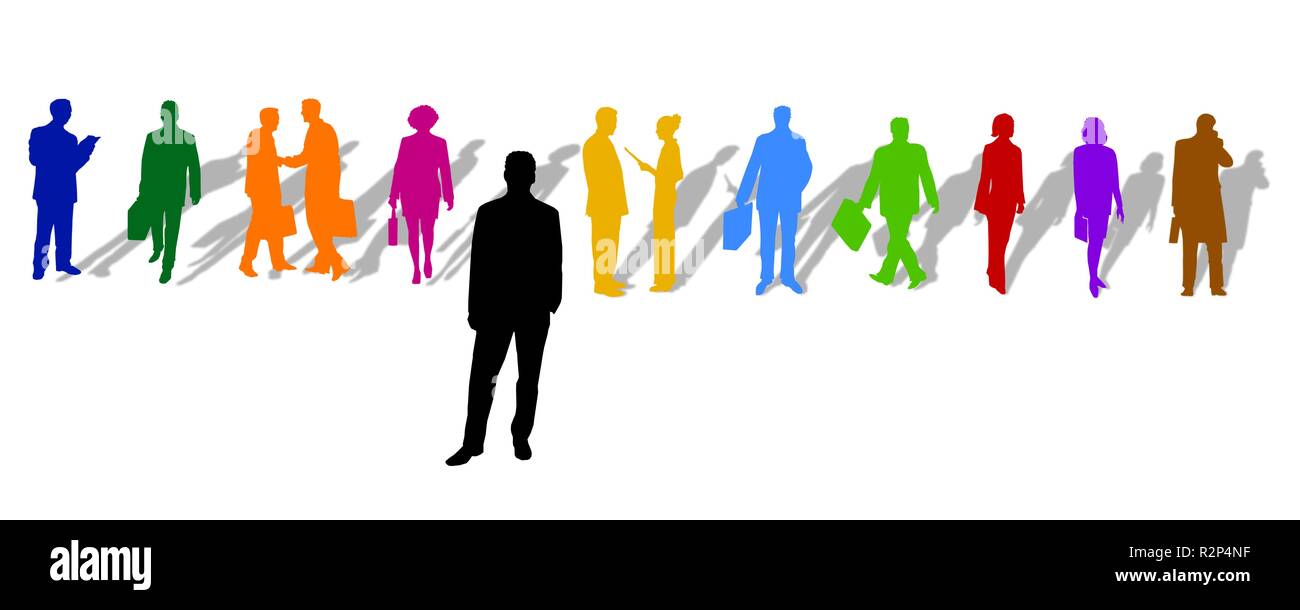 La gente di affari - colore Foto Stock