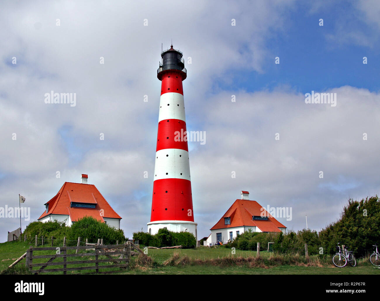 Faro westerhever Foto Stock