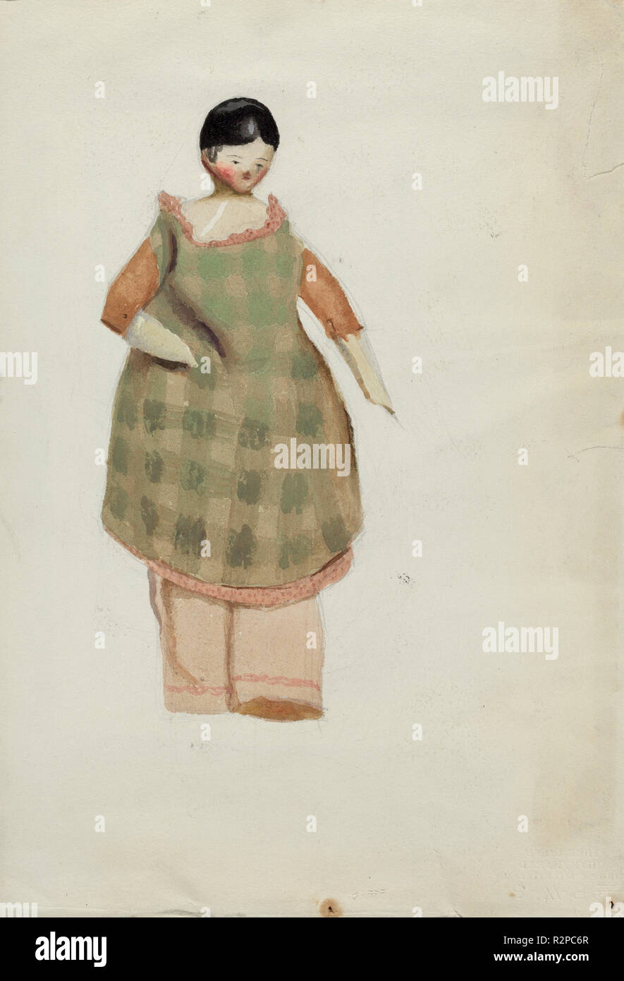 Bambola. Data: 1935/1942. Dimensioni: complessivo: 28,6 x 19 cm (11 1/4 x 7 1/2 in.). Medium: acquerello e grafite su carta. Museo: National Gallery of Art di Washington DC. Autore: Kapousouz. Foto Stock