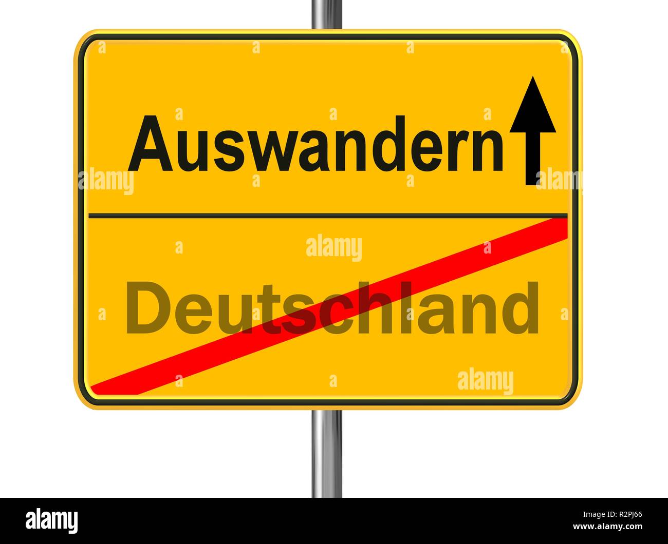 Scudo germania - emigrazione Foto Stock