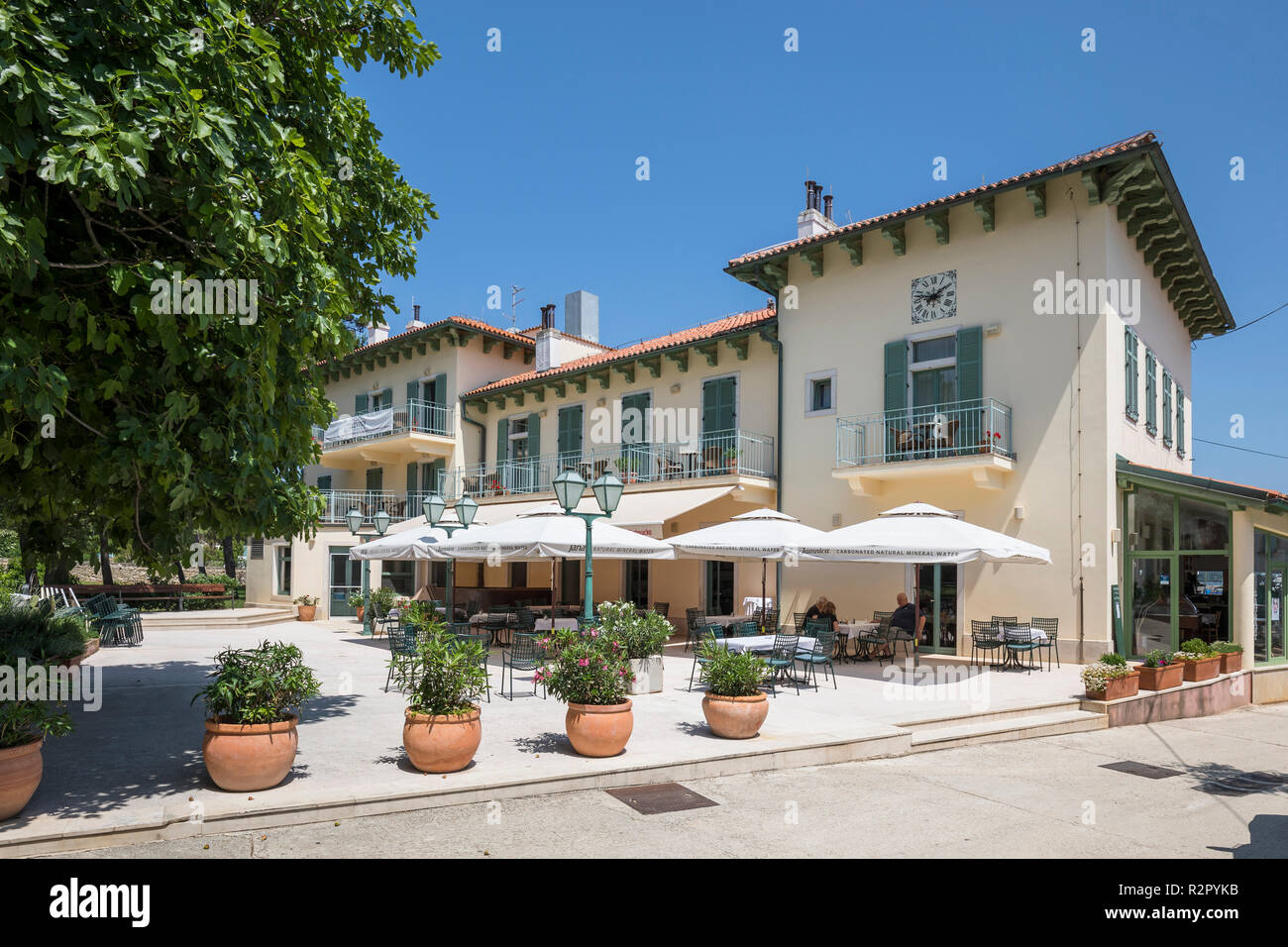 Hotel Televrin, Nerezine, Losinj Island, baia di Kvarner, Croazia Foto Stock