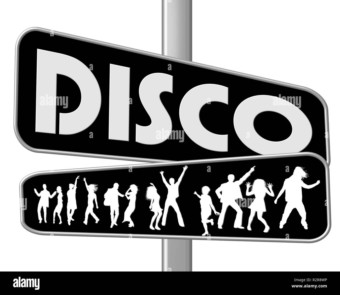 Discoteca shield - nota Foto Stock