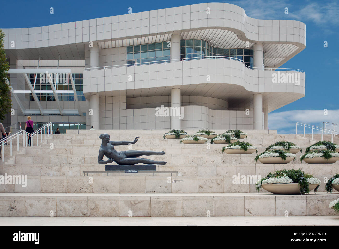LOS ANGELES, Stati Uniti d'America - 4 giugno 2009: Il Getty Museum di Los Angeles California USA è stato progettato dall'architetto Richard Meier nel 1997 Foto Stock