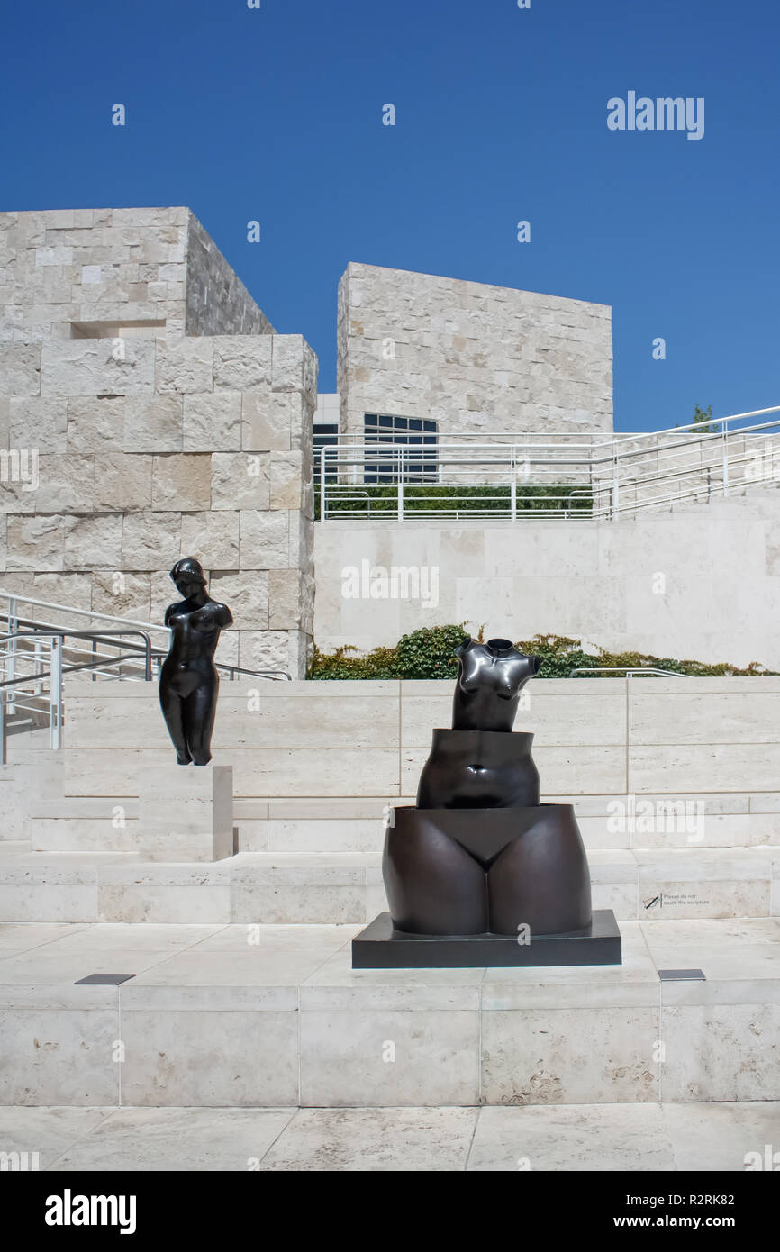LOS ANGELES, Stati Uniti d'America - 4 giugno 2009: Il Getty Museum di Los Angeles California USA è stato progettato dall'architetto Richard Meier nel 1997 Foto Stock