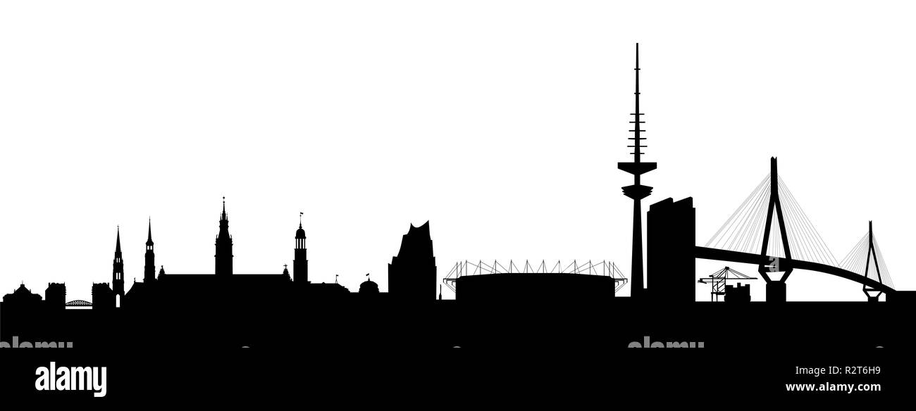 Lo skyline di Amburgo abstract Foto Stock
